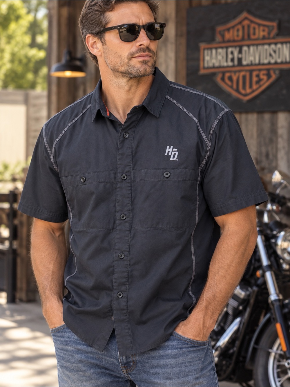 Harley-Davidson H-D Performance Men’s XL Short Sleeve Riding Shirt 2014 #504